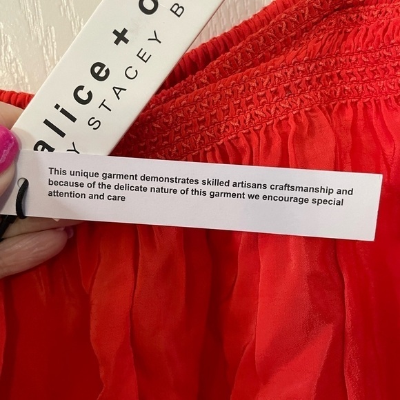 NWT Alice and Olivia- colored-block maxi dress Size 4 - Picture 8 of 11